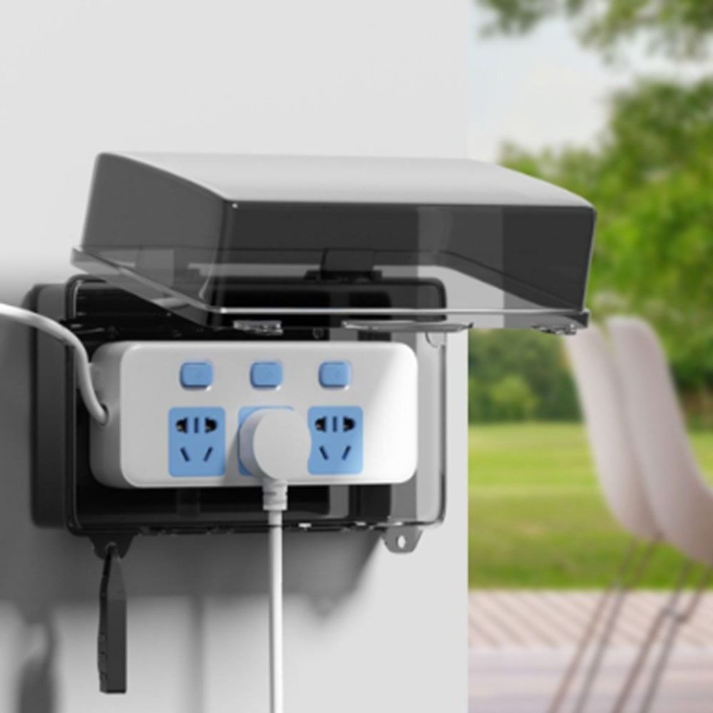 Outdoor Power Outlet Waterproof - Durable Plastic Plug Box Waterproof Weatherproof