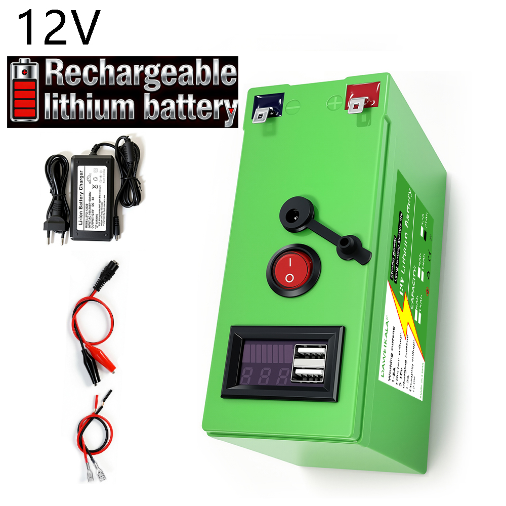 Outdoor Power Pack - 12V Battery 9Ah-21Ah 18650 Lithium Rechargeable