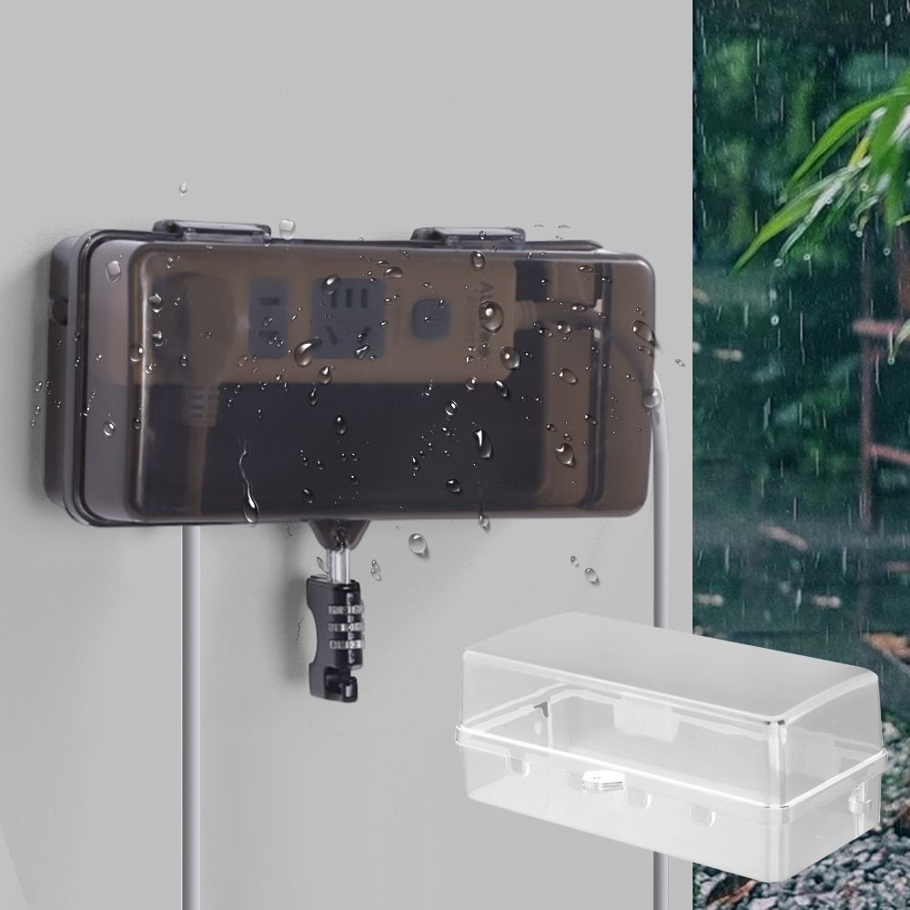 Outdoor Power Outlet Waterproof - Durable Plastic Plug Box Anti-theft Weatherproof
