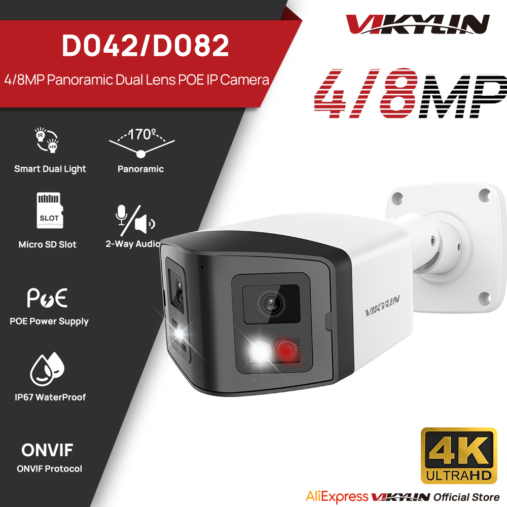 Outdoor Power G Motion - VIKYLIN 170° Panoramic Security Camera Smart