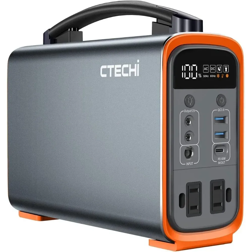Outdoor Power Supply - 320Wh Lifepo4 Portable Power Station, solar