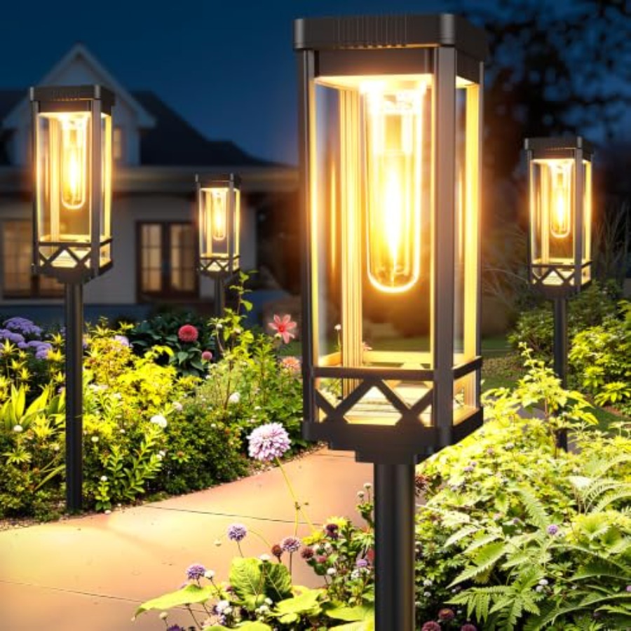 Outdoor Power Pack - Taller Solar Pathway Lights Outdoor, 8