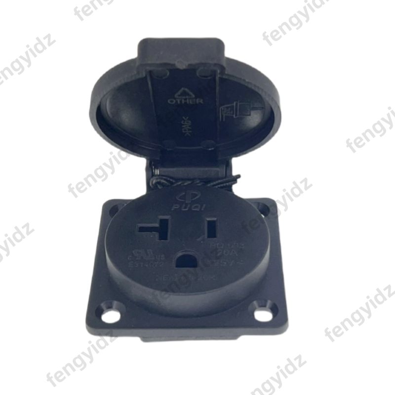 Black 125V 15A 20A IP44 CE Ame - Outdoor Power Outlet Waterproof ulasan dan harga