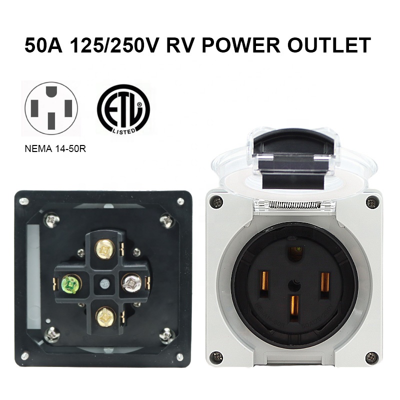 50 Amp Generator RV Power Inle - Outdoor Power Outlet Waterproof ulasan dan harga