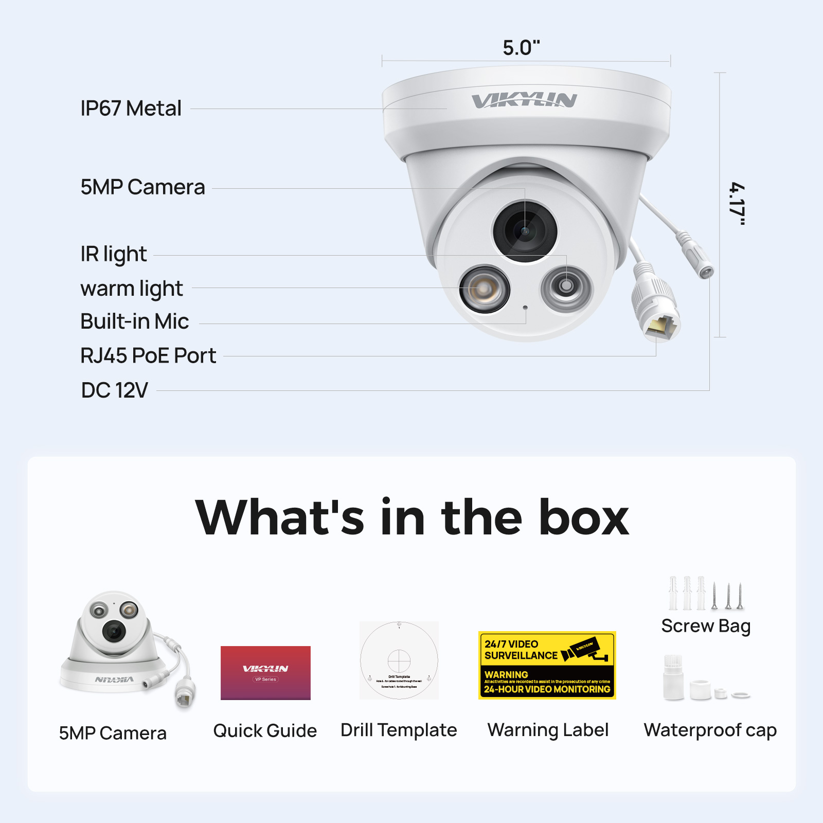 VIKYLIN 5MP Smart Dual Light I - Outdoor Power G Motion ulasan dan harga
