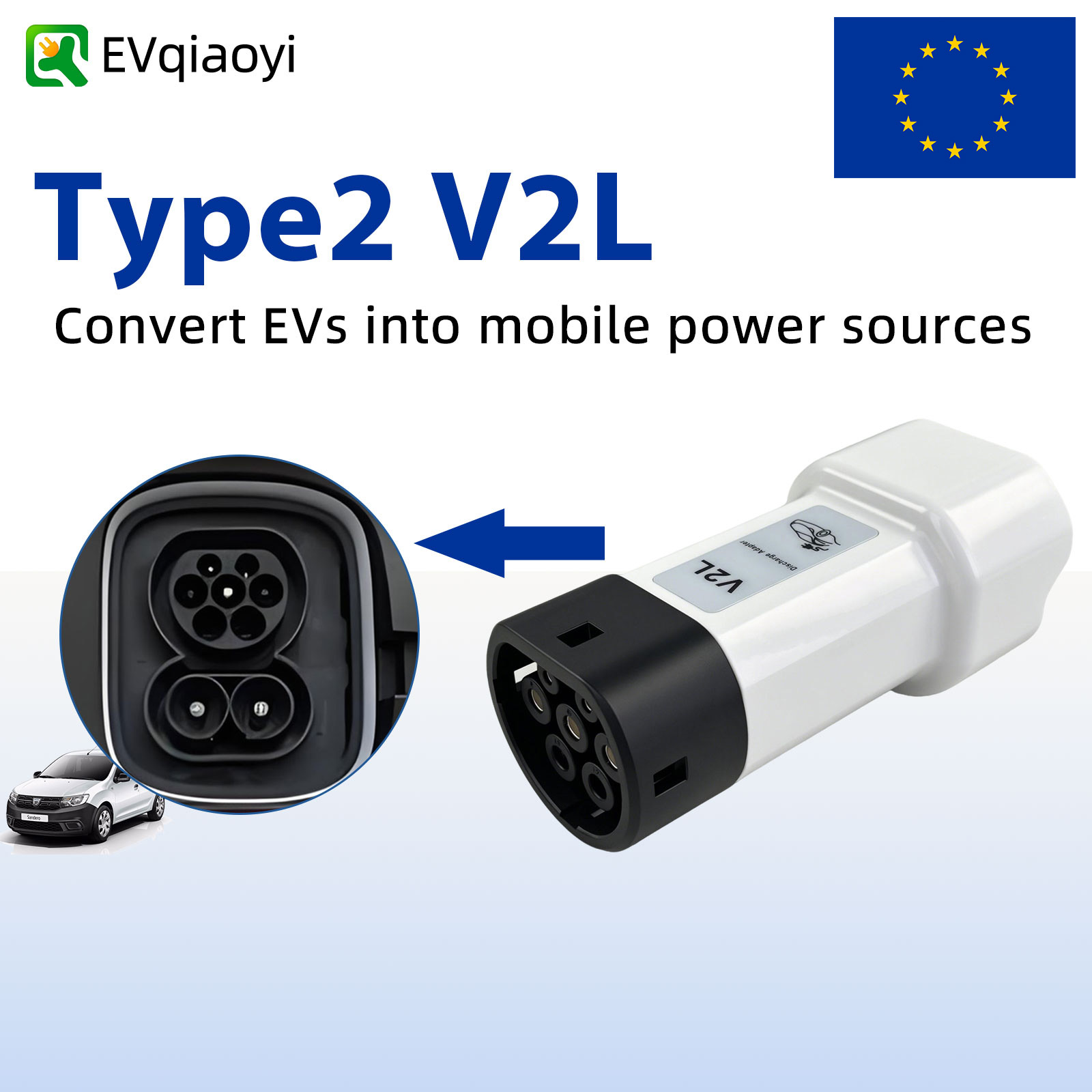 EVqiaoyi 16A Type2 V2L Dischar - Outdoor Power Inc ulasan dan harga