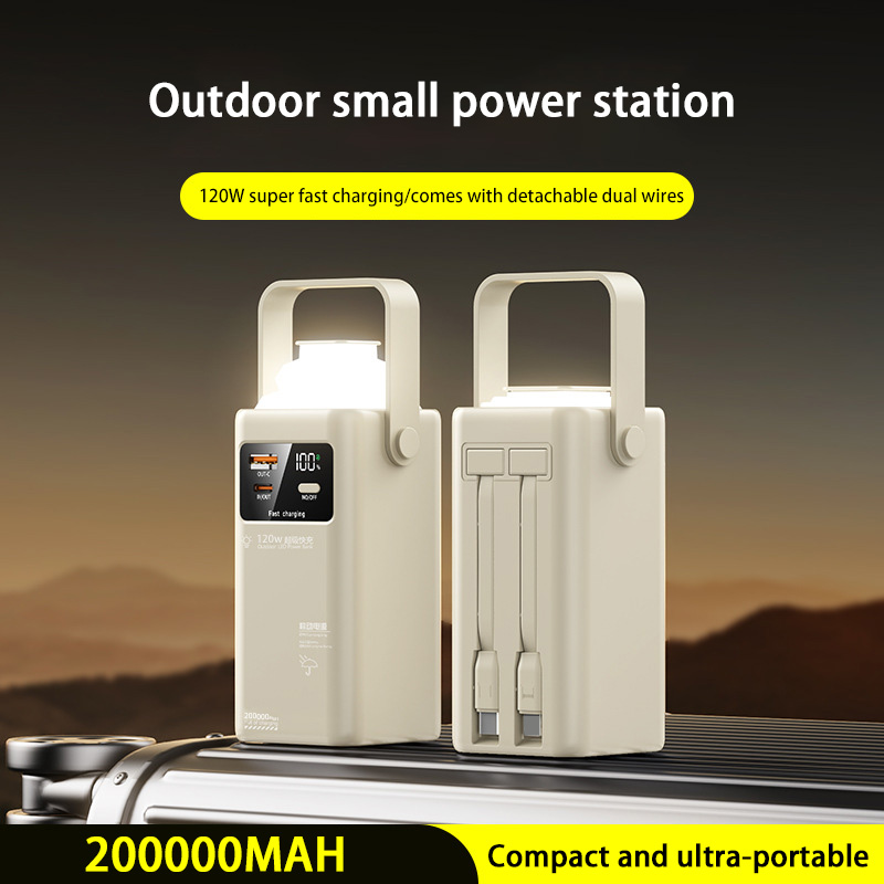 120W Power Bank 200000mAh Larg - Outdoor Power Wire ulasan dan harga