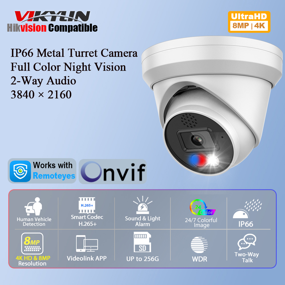 Vikylin 4K 8MP Alarm Full Colo - Outdoor Power G Motion ulasan dan harga
