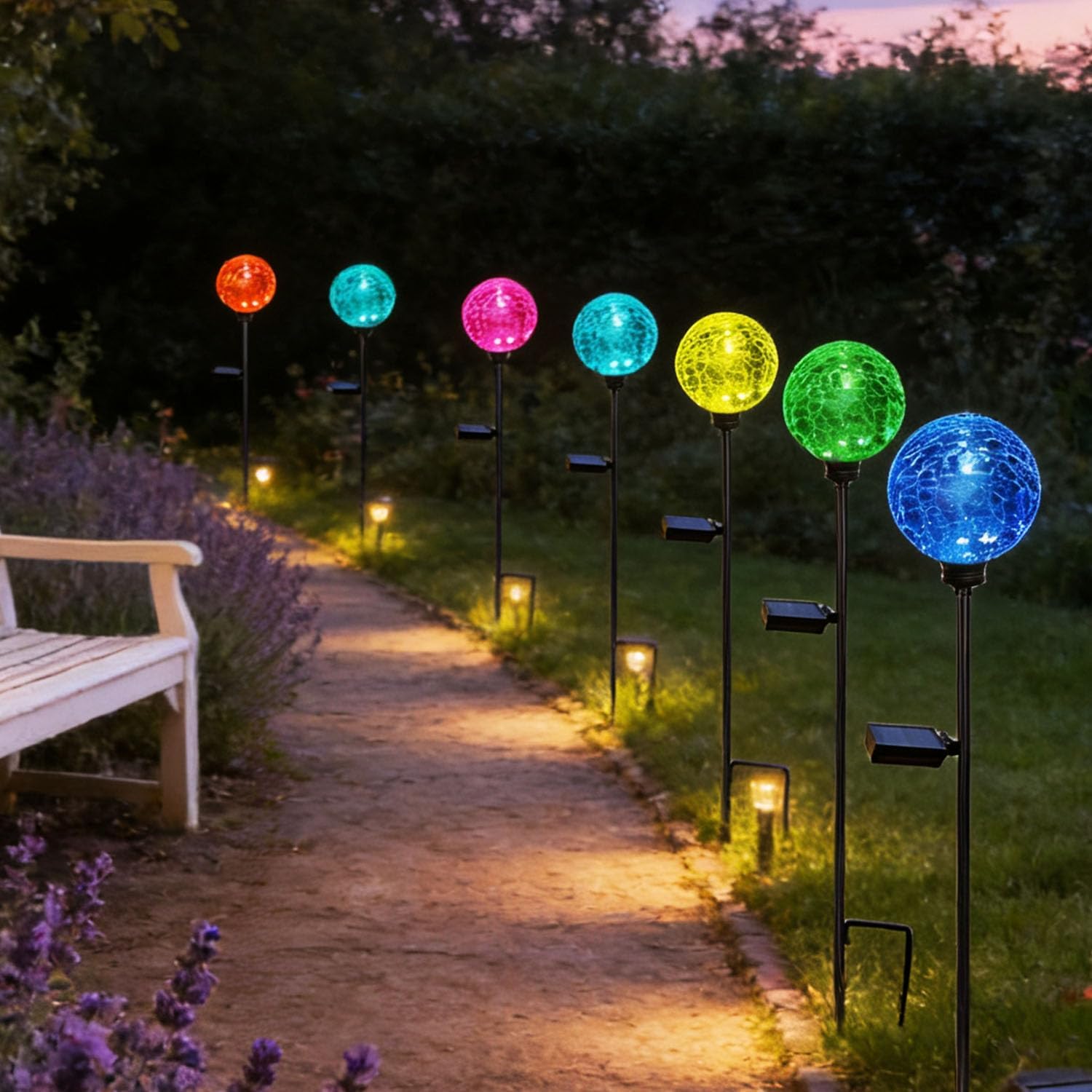 Solar Garden Lights, 6 Pack Mu - Outdoor Power Pack ulasan dan harga