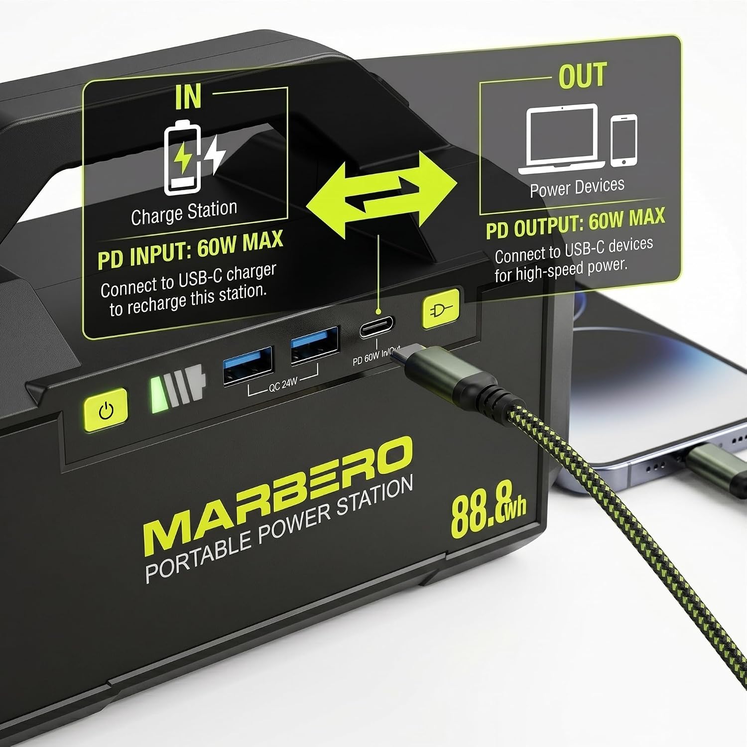 Portable Power Station with AC - Outdoor Power Bank With Ac Outlet ulasan dan harga
