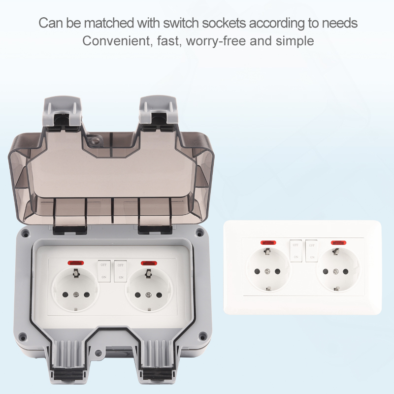 IP66 EU Germany Standard Water - Outdoor Power Outlet Waterproof ulasan dan harga
