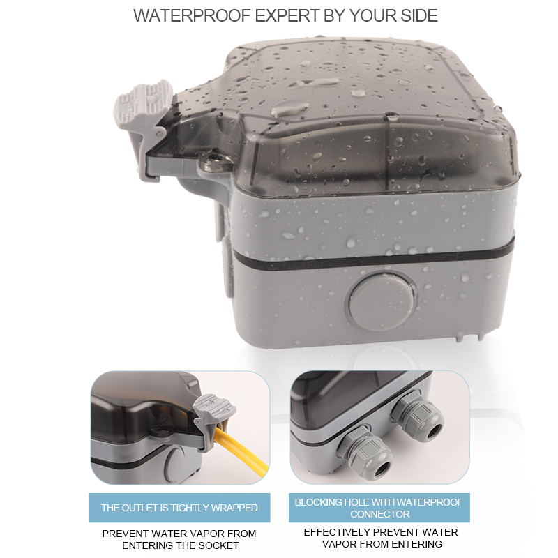 IP66 EU Germany Standard Water - Outdoor Power Outlet Waterproof ulasan dan harga
