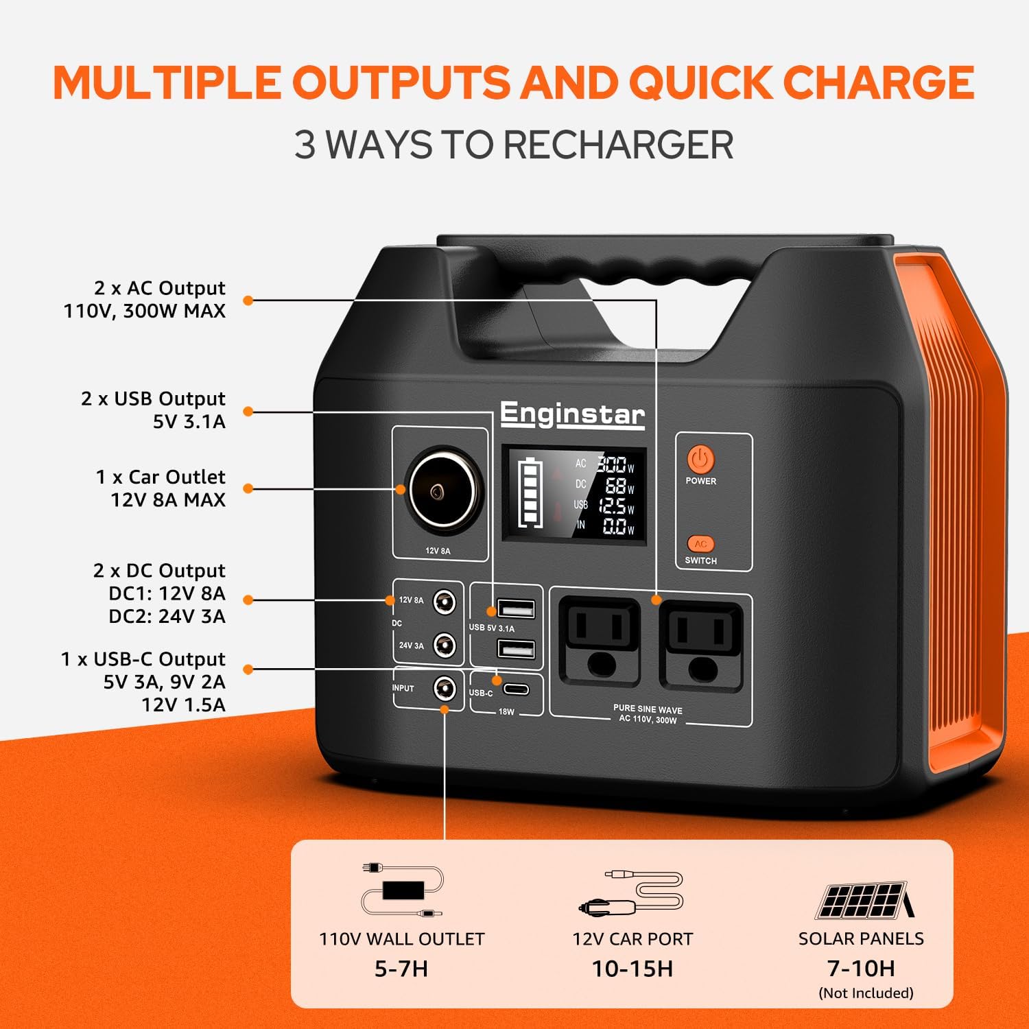Portable Power Station 300W 29 - Outdoor Power Bank With Ac Outlet ulasan dan harga