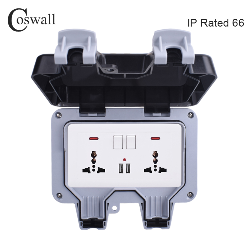 Coswall IP66 Weatherproof Wate - Outdoor Power Outlet Waterproof ulasan dan harga