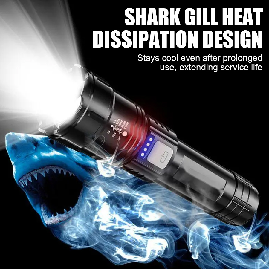 High Power P50 LED Flashlight  - Outdoor Power Supply ulasan dan harga