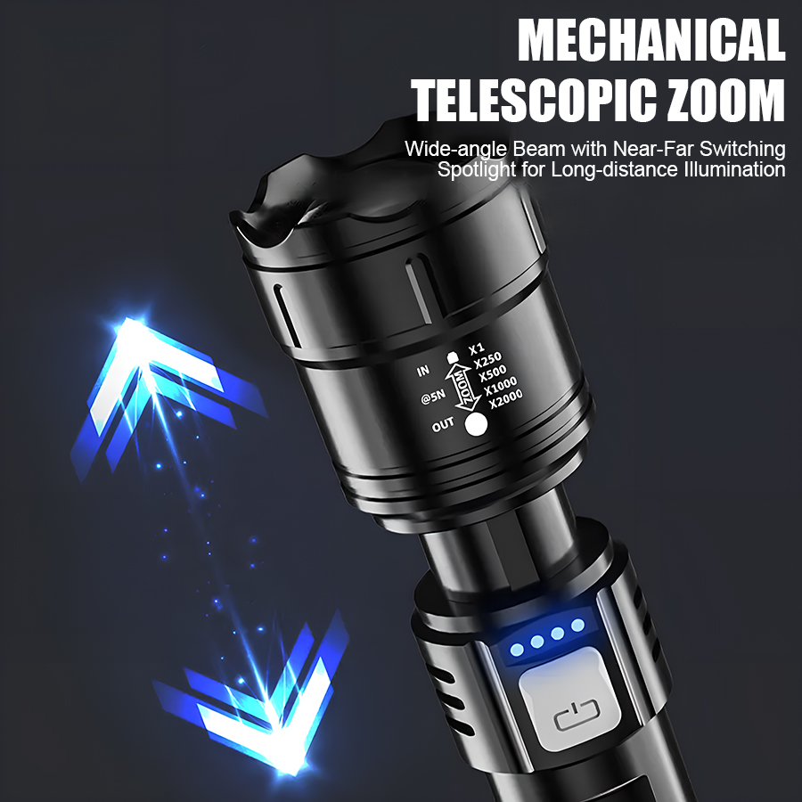 High Power P50 LED Flashlight  - Outdoor Power Supply ulasan dan harga