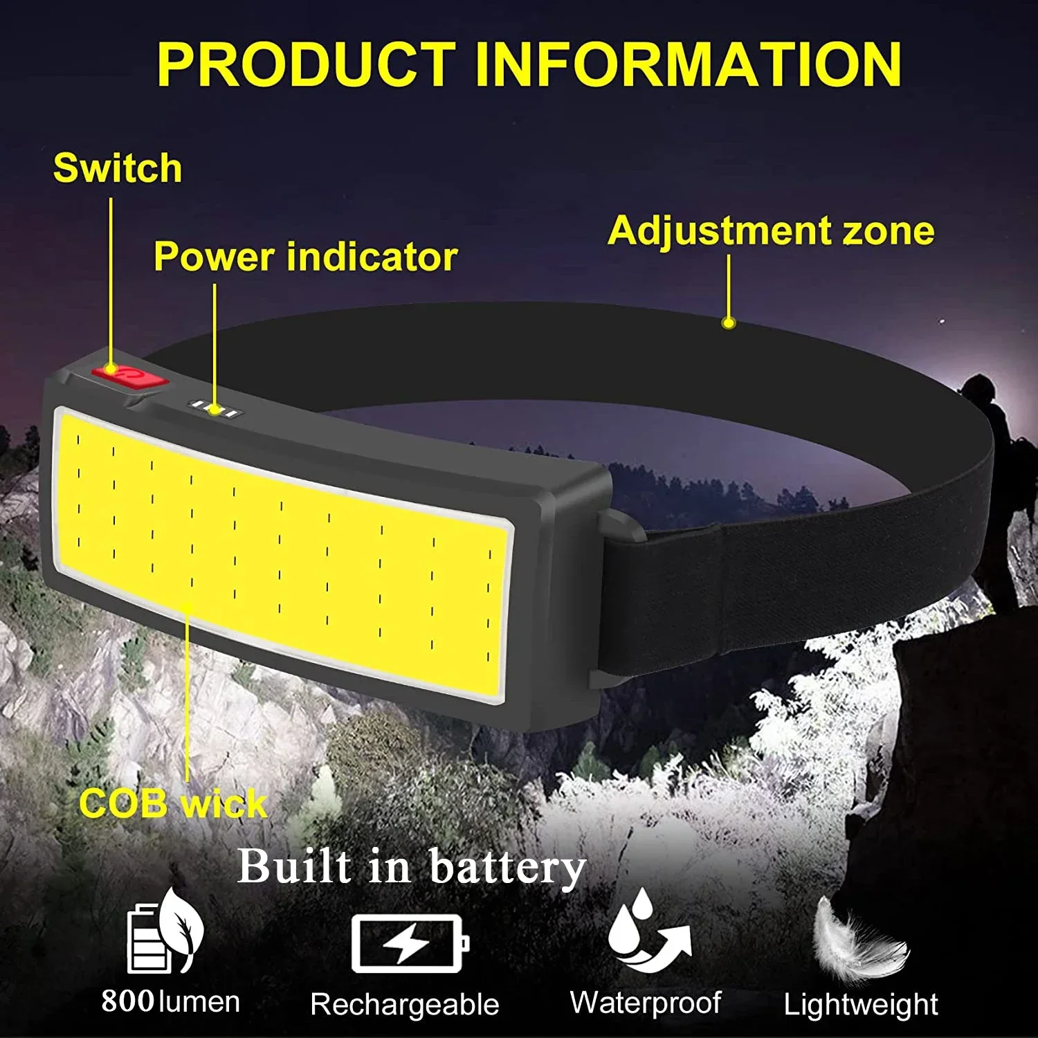 Powerful COB LED Headlamp Type - Outdoor Power Inc ulasan dan harga
