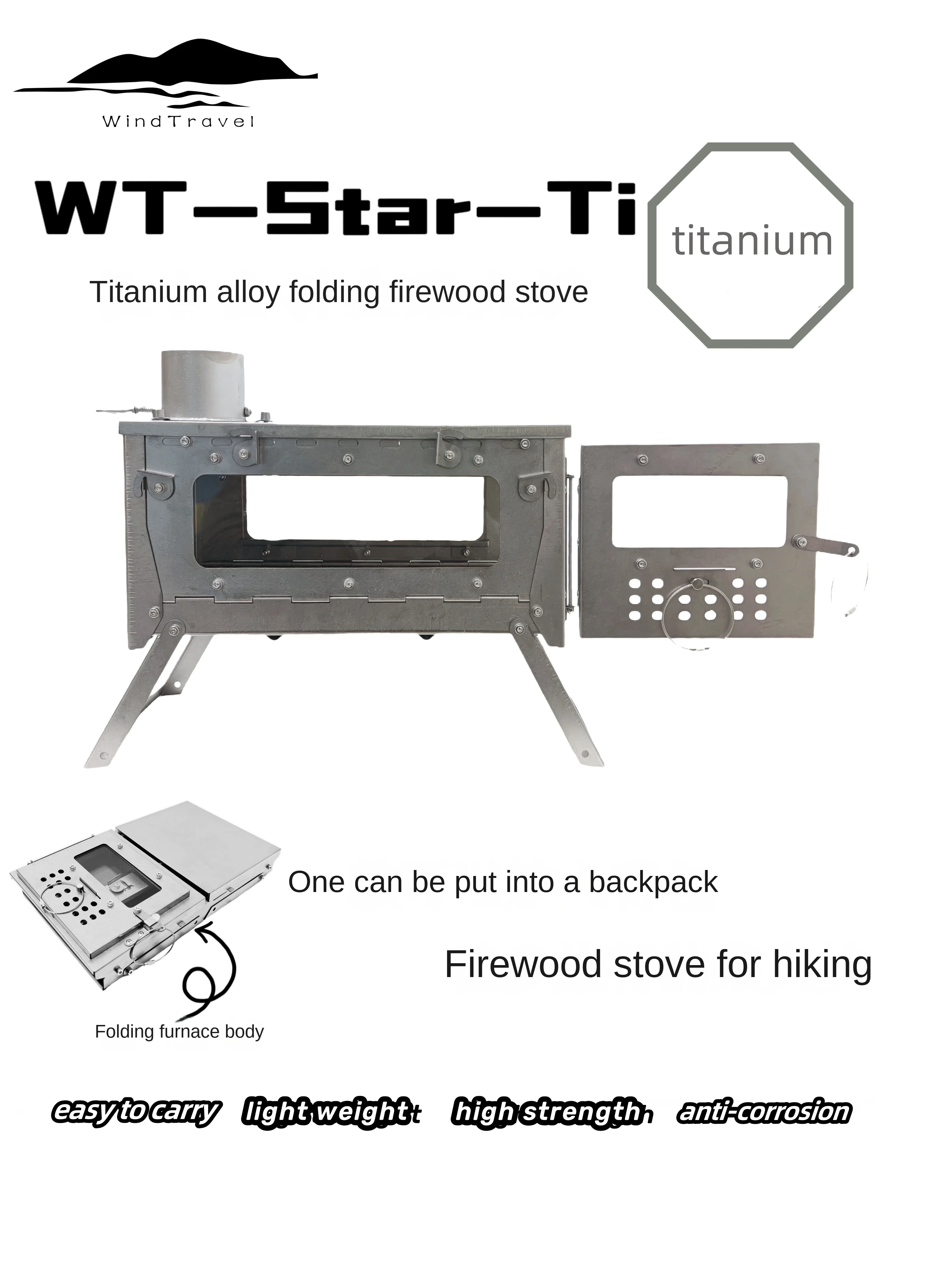 WT Star Ti Titanium Alloy Fold - Outdoor Power Burner ulasan dan harga