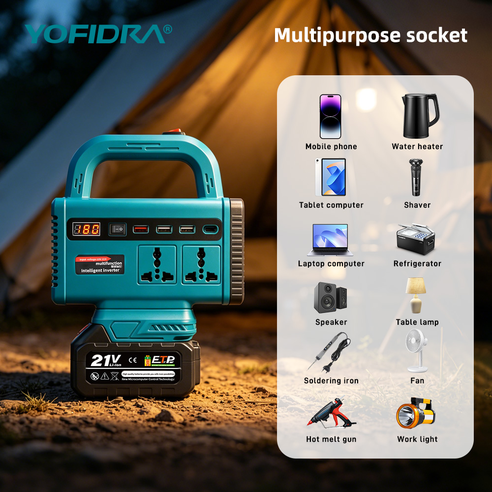 YOFIDRA 220V Portable Power In - Outdoor Power Inc ulasan dan harga