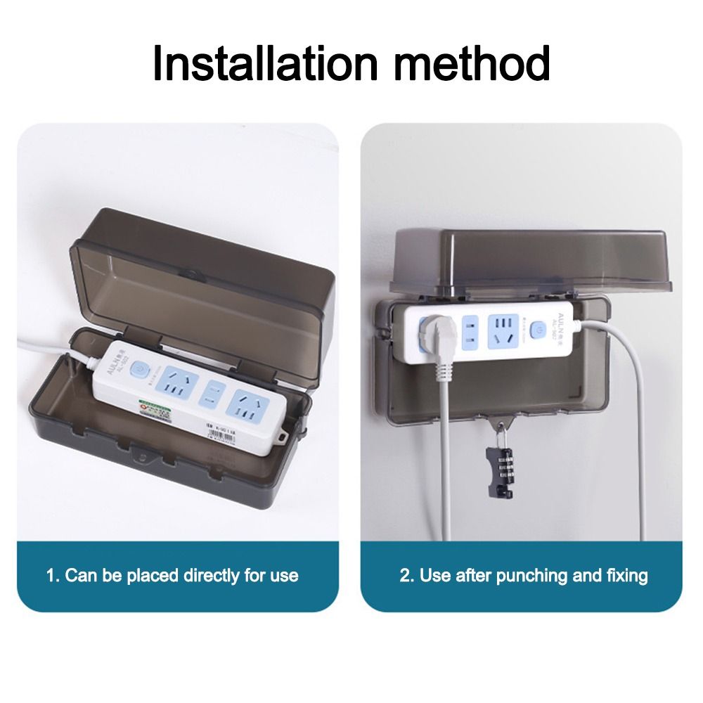 Portable Plastic Plug Box Anti - Outdoor Power Outlet Waterproof ulasan dan harga