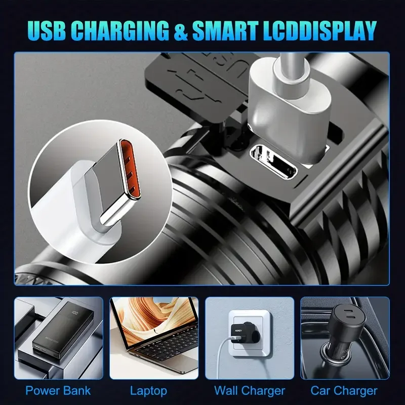 Tactical LED Flashlight 2000LM - Outdoor Power Supply ulasan dan harga