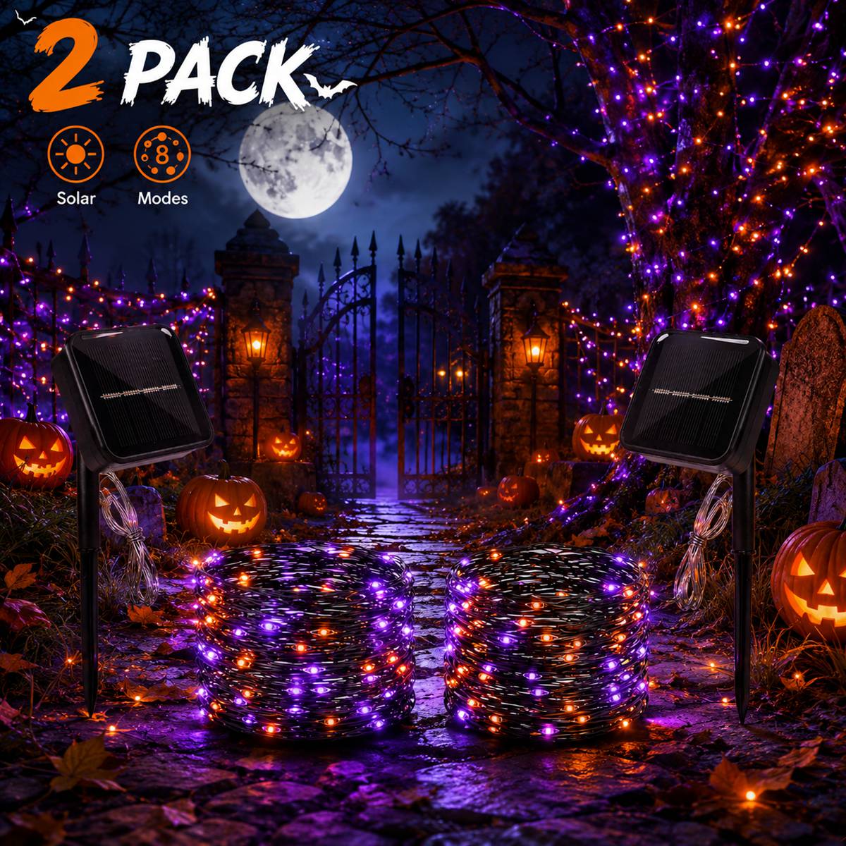 2 Pack Halloween Solar Powered - Outdoor Power Pack ulasan dan harga