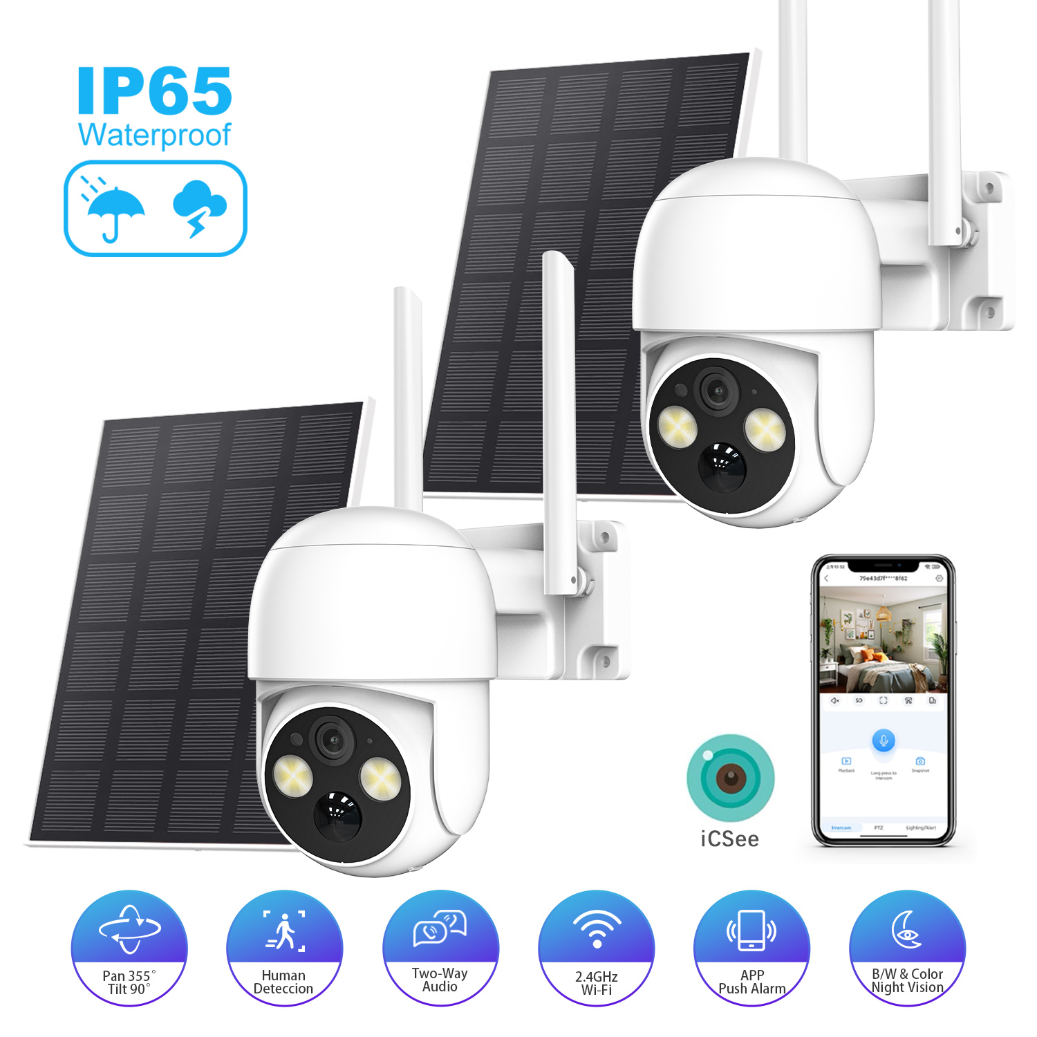 XVIM 2-Pack 5MP Solar-Powered  - Outdoor Power Pack ulasan dan harga