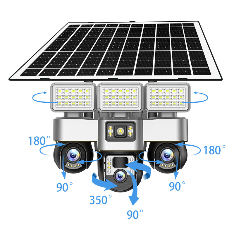 3 Screen 3 Lens 6MP Solar PTZ  - Outdoor Power G Motion ulasan dan harga