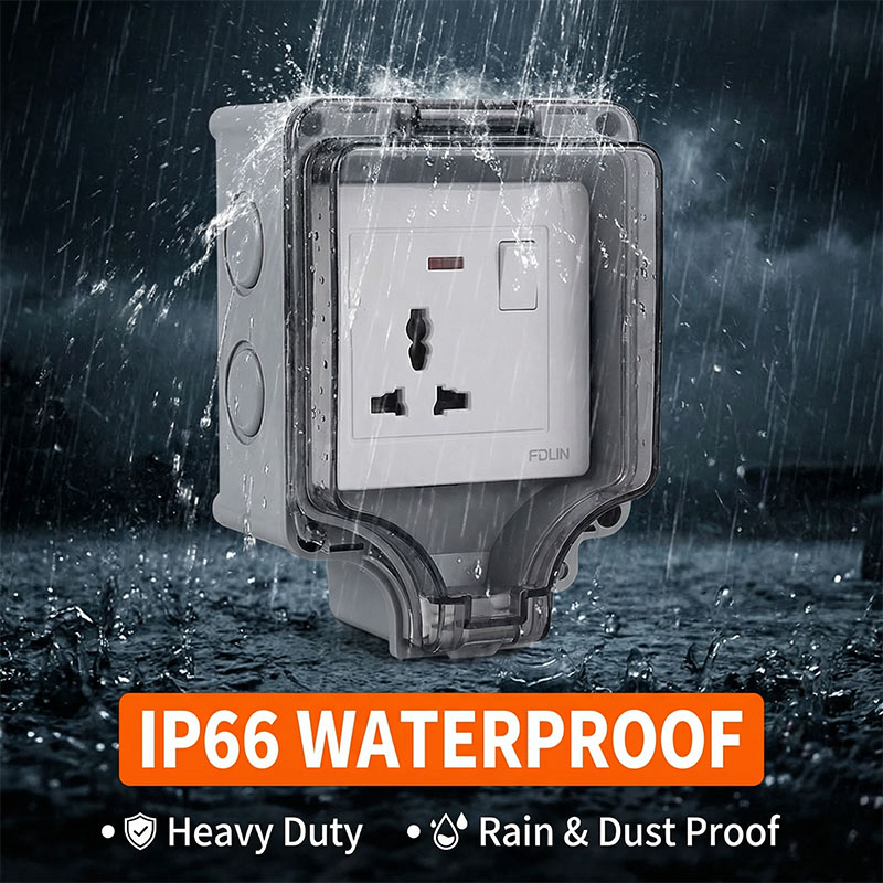 IP66 Industrial Grade Outdoor  - Outdoor Power Outlet Waterproof ulasan dan harga