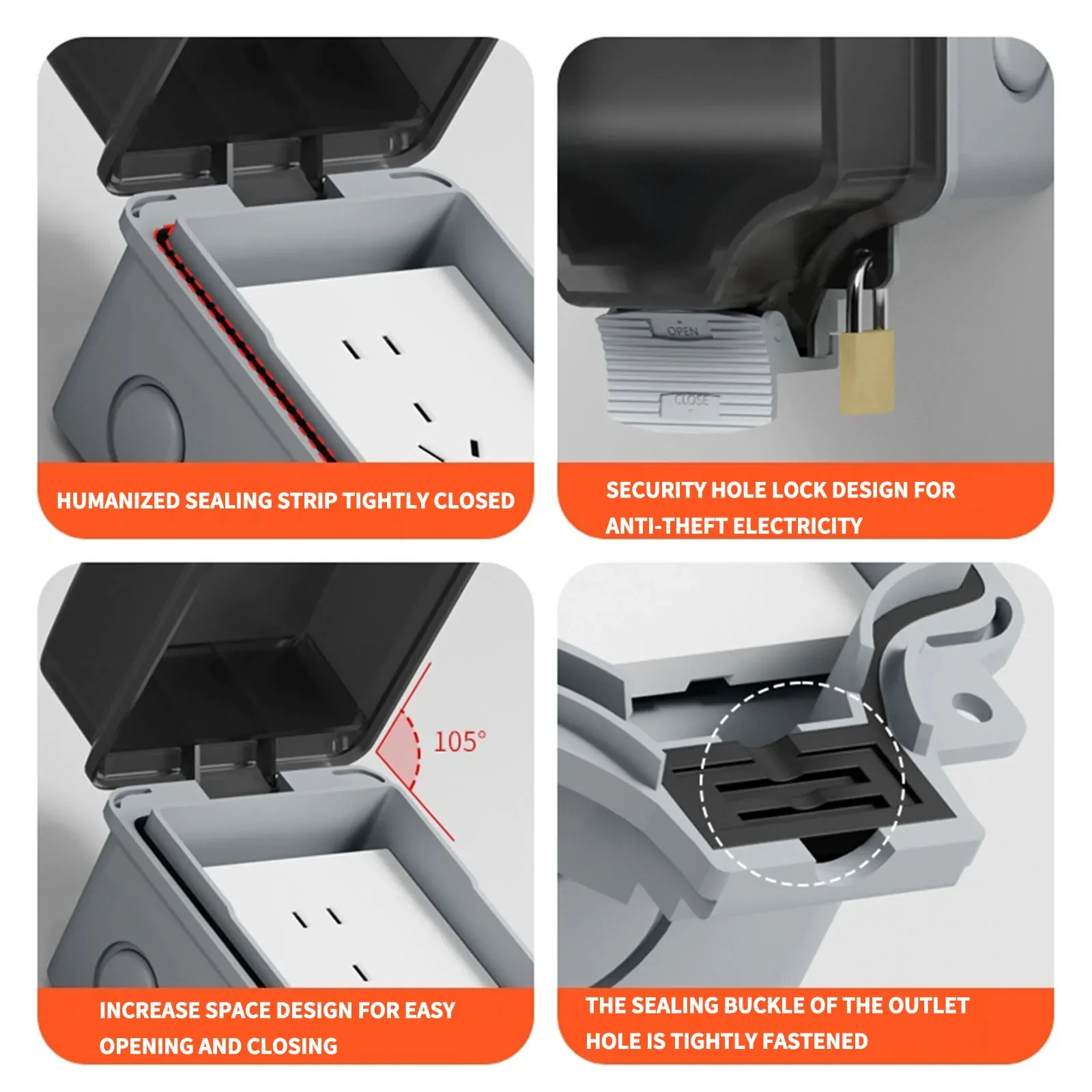 IP66 Industrial Grade Outdoor  - Outdoor Power Outlet Waterproof ulasan dan harga